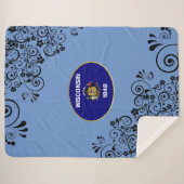 Couverture Sherpa Drapeau du Wisconsin (Devant (Horizontal))