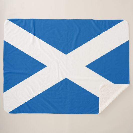 Couverture Sherpa Drapeau écossais (Saltire) (Drapeau écossais) (Devant (Horizontal))