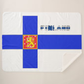 Couverture Sherpa Drapeau finlandais (Devant (Horizontal))