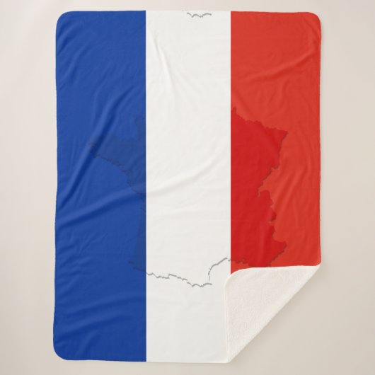Couverture Sherpa drapeau français (Devant)