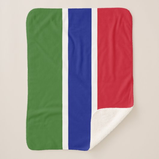 Couverture Sherpa Drapeau Gambie (Devant)