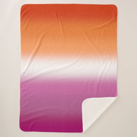 Couverture Sherpa Drapeau Gradient Lesbian Pride - Drapeau Lesbian (Devant)