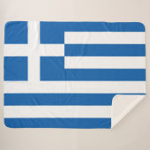 Couverture Sherpa Drapeau grec (Grèce) (Devant (Horizontal))
