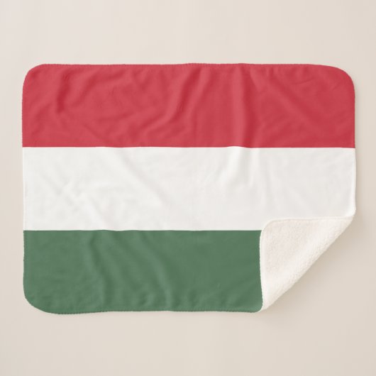 Couverture Sherpa Drapeau Hongrie (Devant (Horizontal))