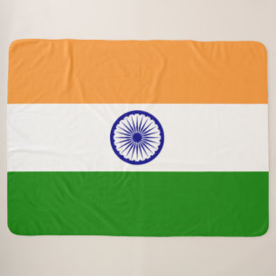 Couverture Sherpa Drapeau indien (Inde) (Pays d'Asie du Sud) (Bharat