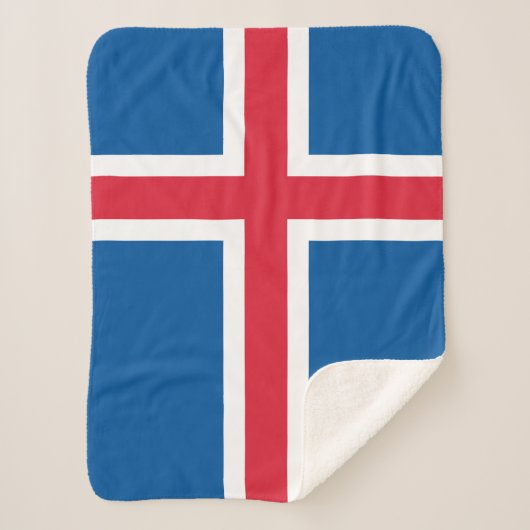 Couverture Sherpa Drapeau Islande (Devant)