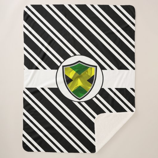 Couverture Sherpa Drapeau jamaïcain (Devant)