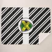 Couverture Sherpa Drapeau jamaïcain (Devant (Horizontal))