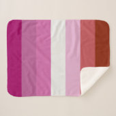 Couverture Sherpa Drapeau lesbien (Devant (Horizontal))