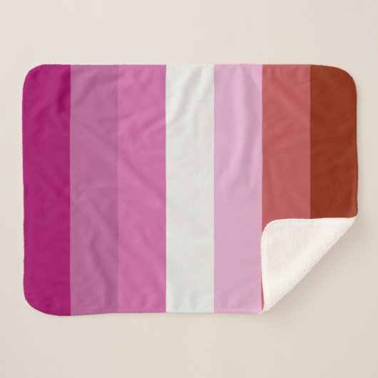 Couverture Sherpa Drapeau lesbien (Devant (Horizontal))