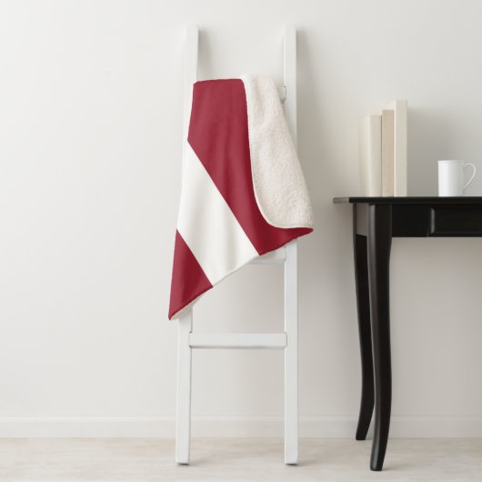 Couverture Sherpa Drapeau Lettonie (En situation)