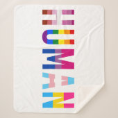 Couverture Sherpa Drapeau LGBT HUMAN Mois Gay pride Transgenre (Devant)