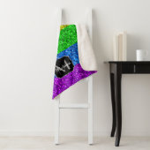 Couverture Sherpa Drapeau LGBT vibrante parties scintillant arc-en-c (En situation)