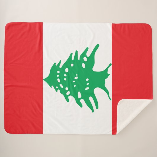 Couverture Sherpa Drapeau libanais (Devant (Horizontal))