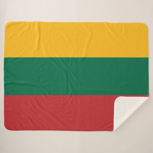 Couverture Sherpa Drapeau lituanien (Devant (Horizontal))