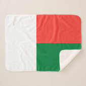 Couverture Sherpa Drapeau Madagascar (Devant (Horizontal))