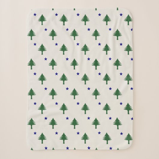 Couverture Sherpa Drapeau Maine d'origine (Devant)