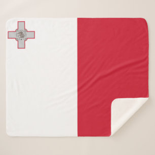 Couverture Sherpa Drapeau maltais