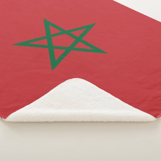 Couverture Sherpa Drapeau Maroc (3/4)