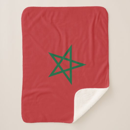 Couverture Sherpa Drapeau Maroc (Devant)