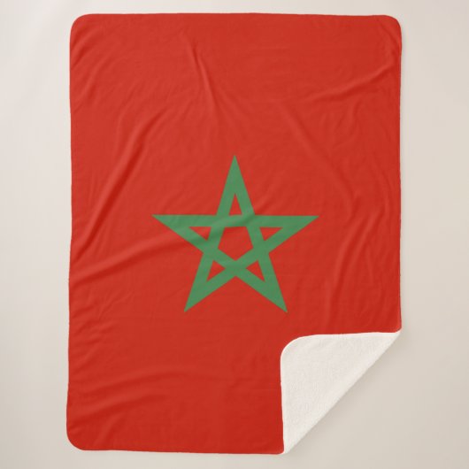 Couverture Sherpa drapeau marocain (Devant)