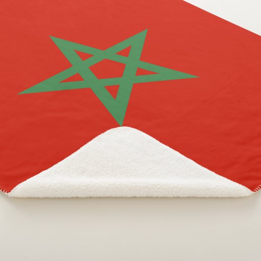 Couverture Sherpa drapeau marocain (3/4)