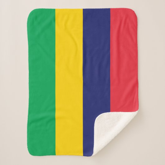Couverture Sherpa Drapeau Maurice (Devant)