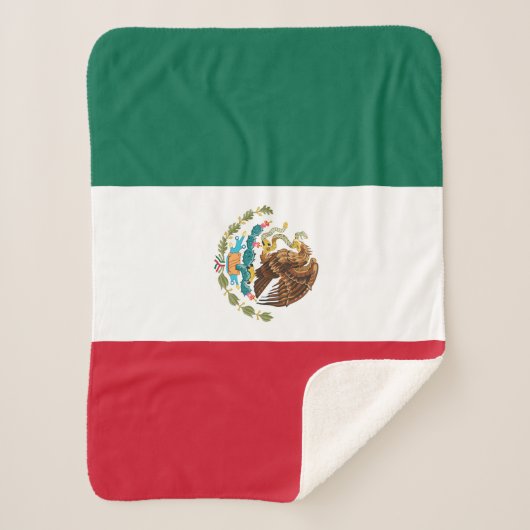 Couverture Sherpa Drapeau Mexicain (Devant)