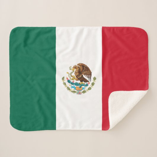 Couverture Sherpa Drapeau mexicain (Devant (Horizontal))