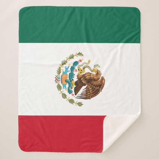 Couverture Sherpa Drapeau mexicain - Drapeau mexicain (Devant)