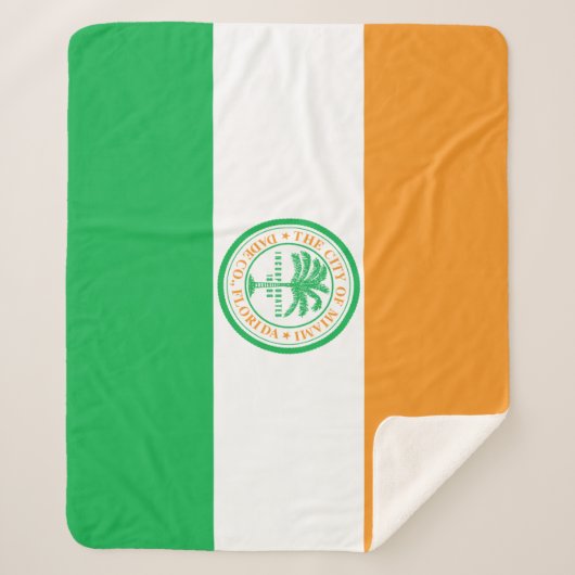 Couverture Sherpa Drapeau Miami (Floride) (Devant)