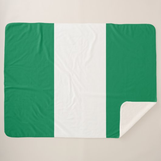 Couverture Sherpa Drapeau nigérian (Devant (Horizontal))