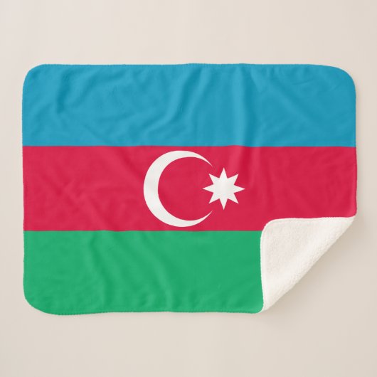 Couverture Sherpa Drapeau patriotique de l'Azerbaïdjan (Devant (Horizontal))