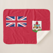 Couverture Sherpa Drapeau patriotique des Bermudes (Devant (Horizontal))