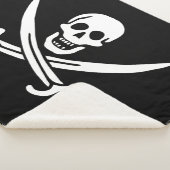 Couverture Sherpa Drapeau pirate crâne épées croisées (3/4)