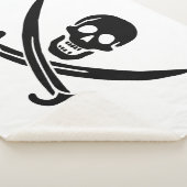 Couverture Sherpa Drapeau pirate crâne épées croisées (3/4)