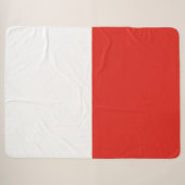 Couverture Sherpa Drapeau polonais (Devant (Horizontal))
