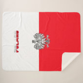 Couverture Sherpa Drapeau polonais (Devant (Horizontal))