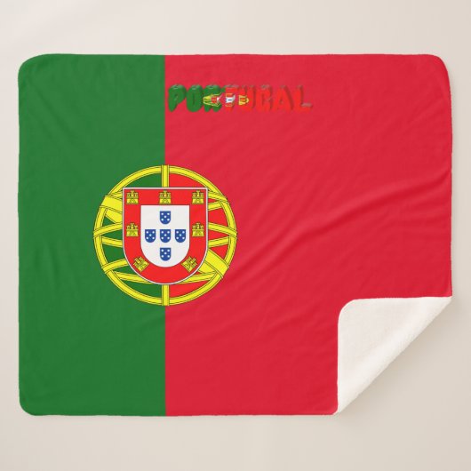 Couverture Sherpa Drapeau portugais (Devant (Horizontal))
