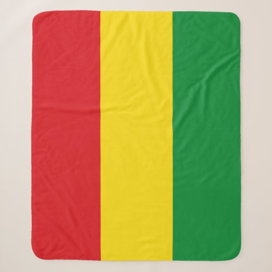 Couverture Sherpa Drapeau rastafarien Rasta Ethiopie (Devant)