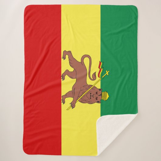 Couverture Sherpa Drapeau rastafarien (Rastafarianisme) (Rasta) (Devant)