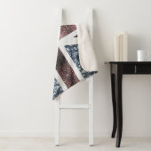 Couverture Sherpa Drapeau rustique UK rouge bleu étincelants parties (En situation)