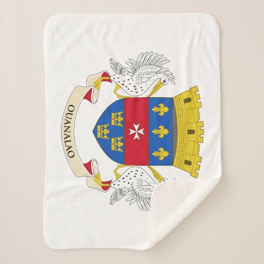 Couverture Sherpa Drapeau Saint-Barthélemy (Devant)