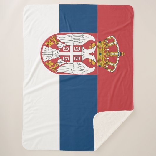 Couverture Sherpa Drapeau serbe (Devant)