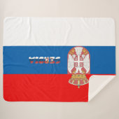Couverture Sherpa Drapeau serbe (Devant (Horizontal))