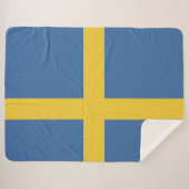 Couverture Sherpa Drapeau suédois (Devant (Horizontal))
