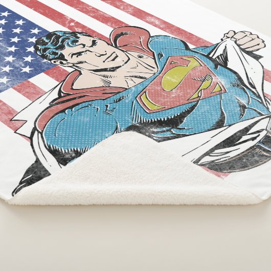 Couverture Sherpa Drapeau Superman & US (3/4)