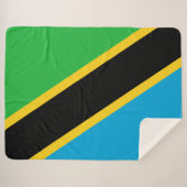 Couverture Sherpa Drapeau tanzanien (Devant (Horizontal))
