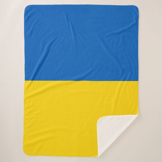 Couverture Sherpa Drapeau ukrainien (Devant)