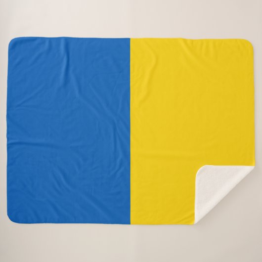 Couverture Sherpa Drapeau ukrainien (Devant (Horizontal))